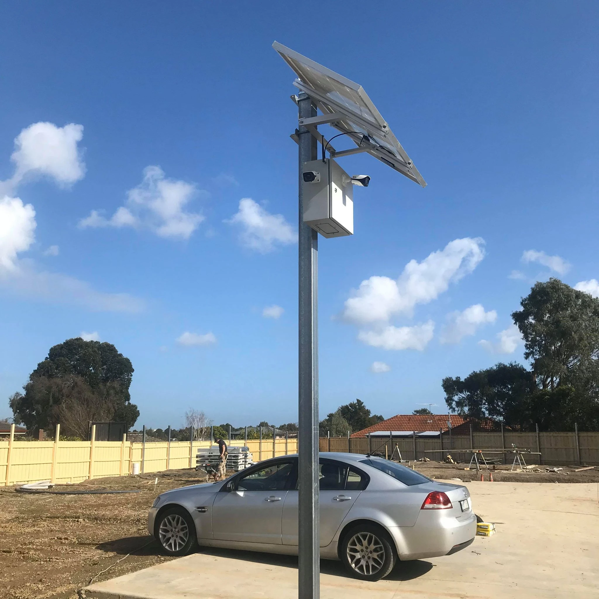 360 degree solar camera system for project site